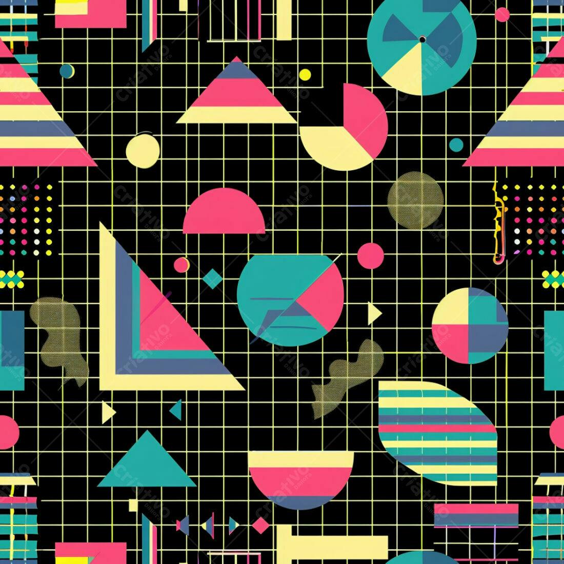 Textura Geométrica Retro para Fundo