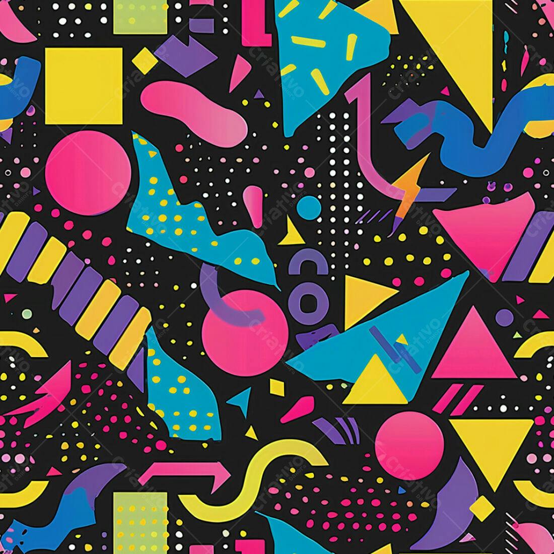Textura Abstrata Memphis para Fundo