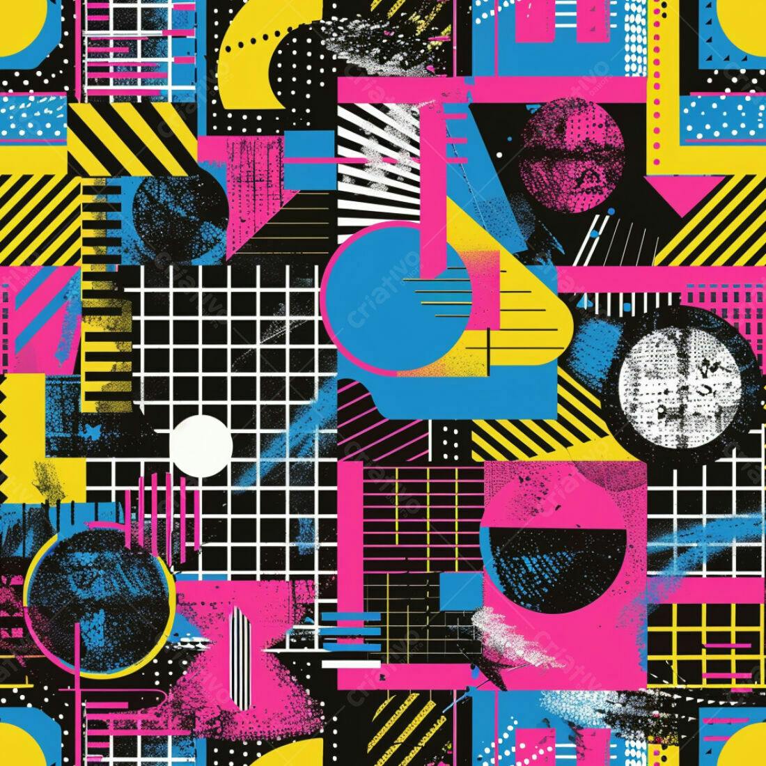 Textura Geométrica 80s para Fundo