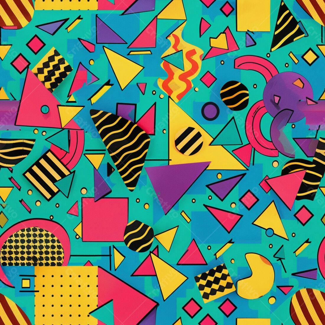 Textura Geométrica 80s para Fundo