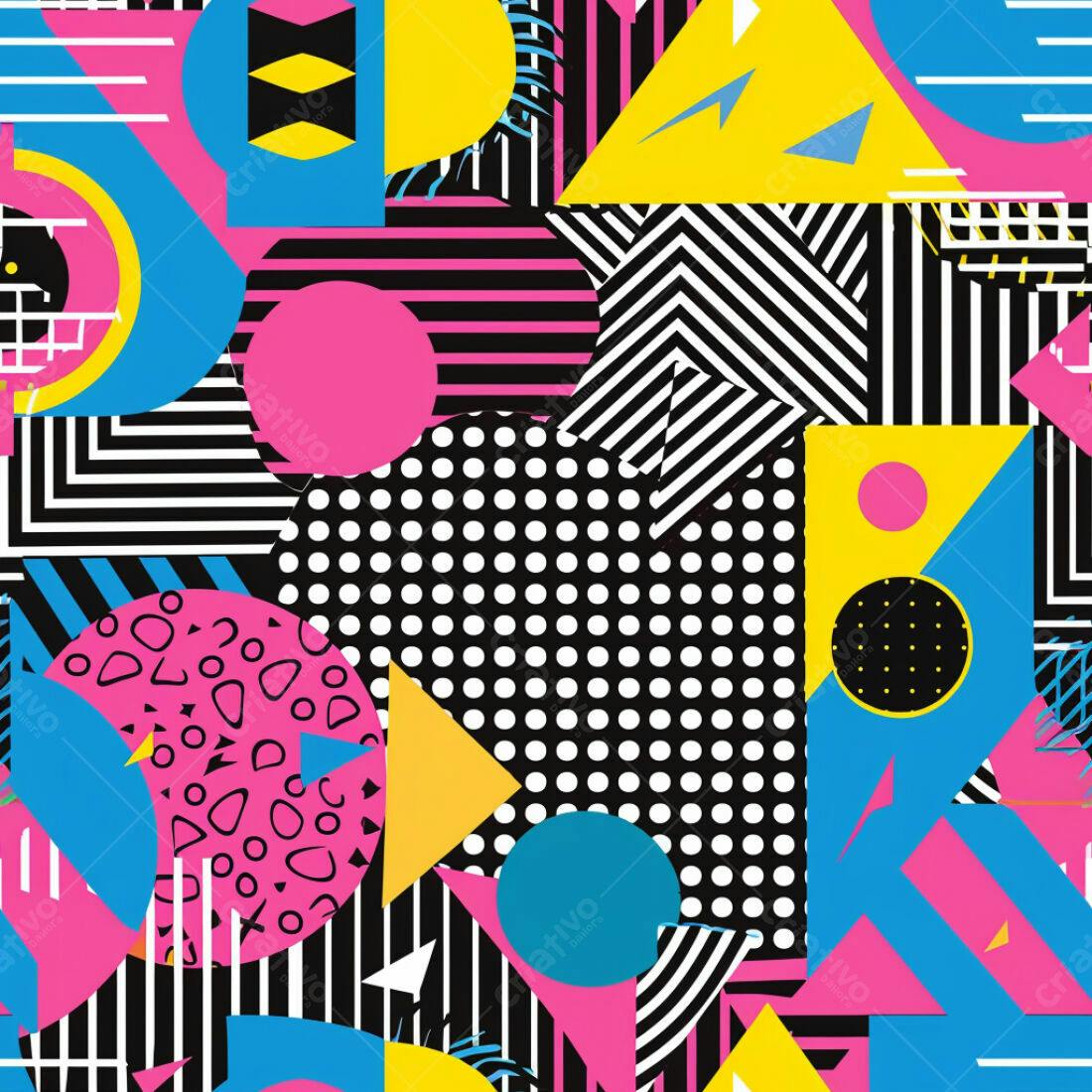 Textura Geométrica 80s para Fundo