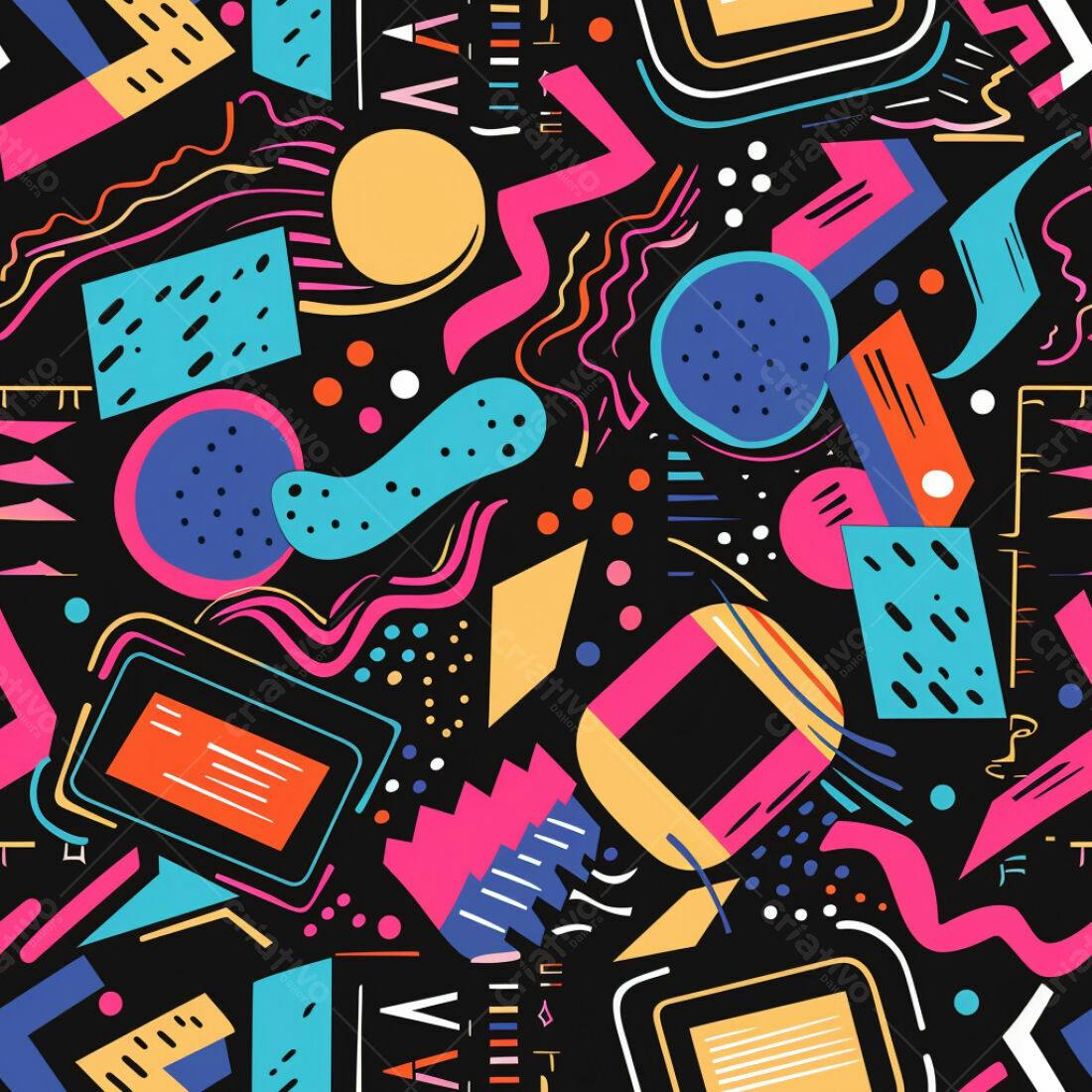 Textura Abstrata Memphis para Fundo