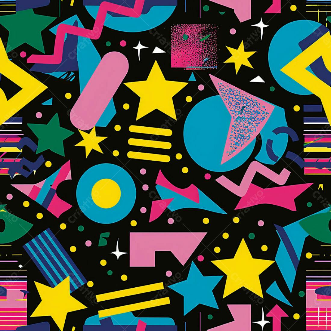 Textura Geométrica 80s para Fundo