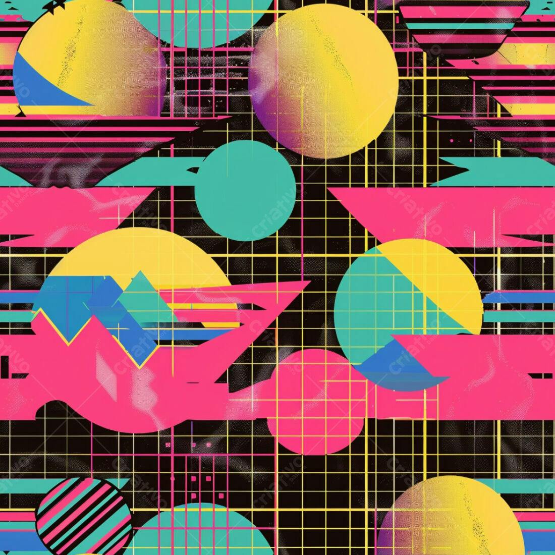 Textura Geométrica Retrô para Fundo