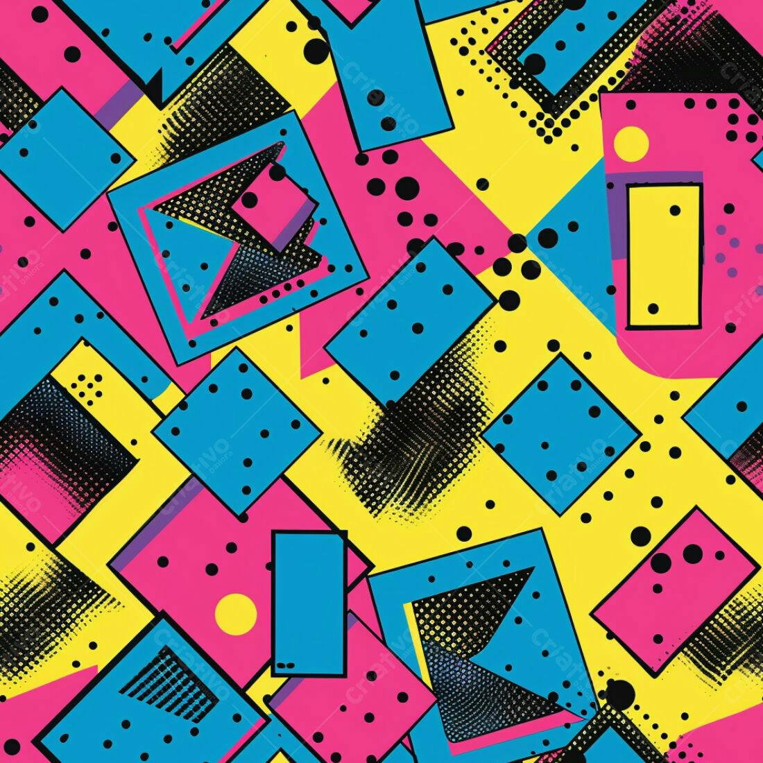 Textura Geométrica 80s para Fundo