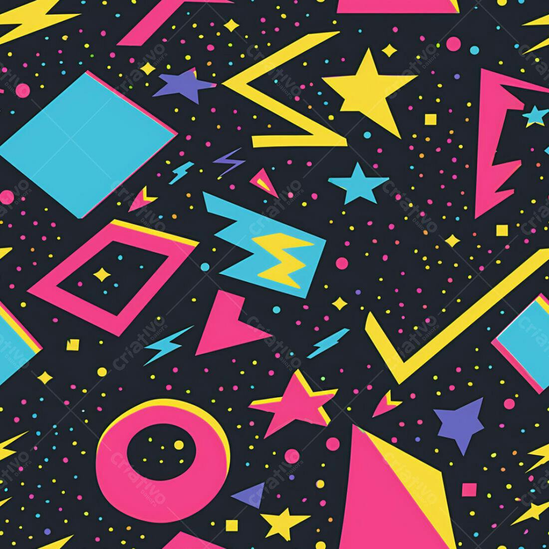 Textura Geométrica 80s para Fundo