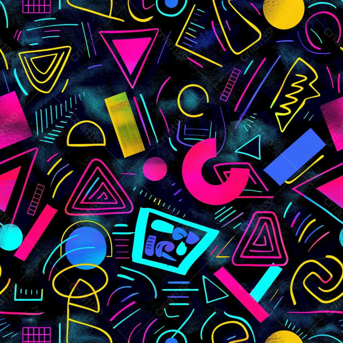 Textura Abstrata Neon para Fundo