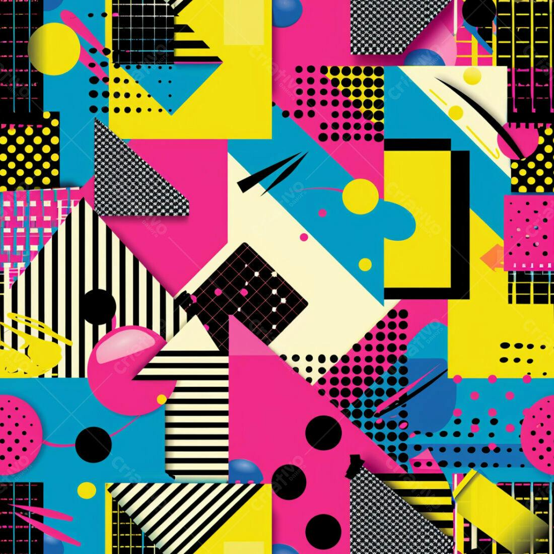 Textura Geométrica Memphis para Fundo