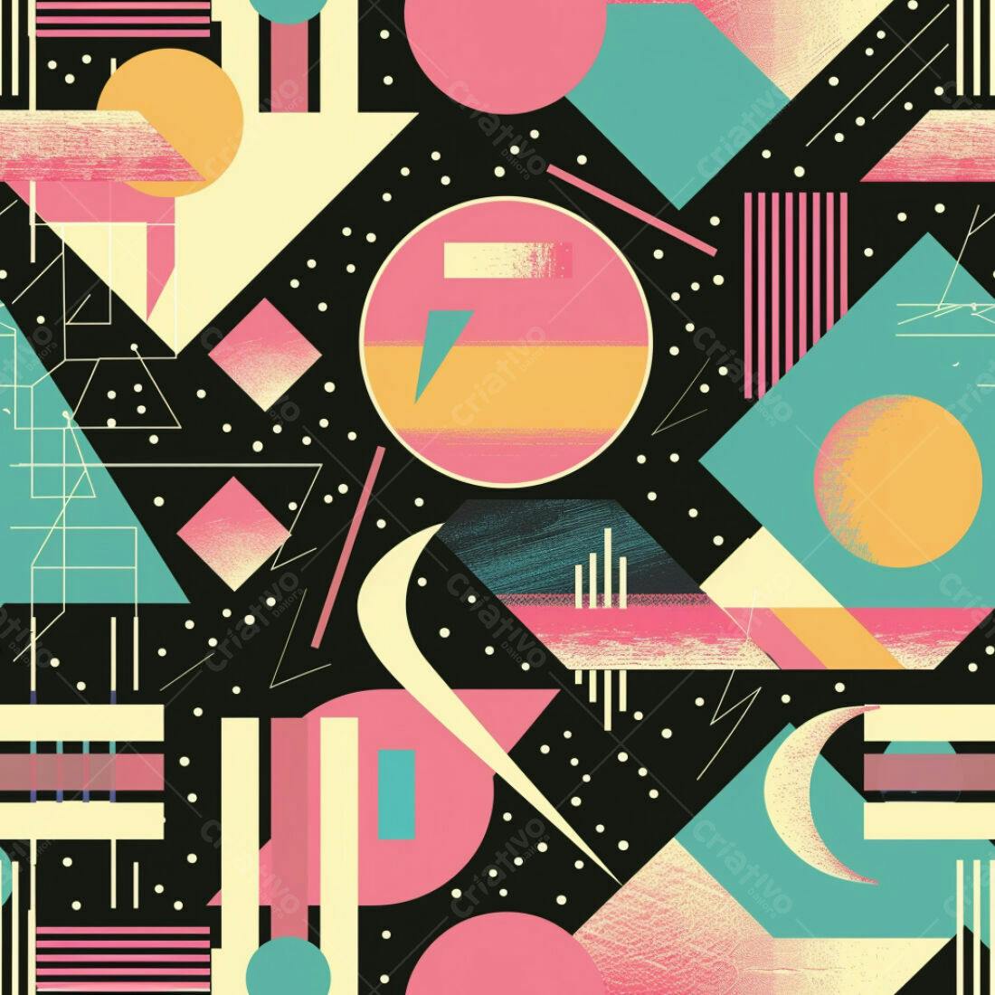 Textura Geométrica Retro para Fundo