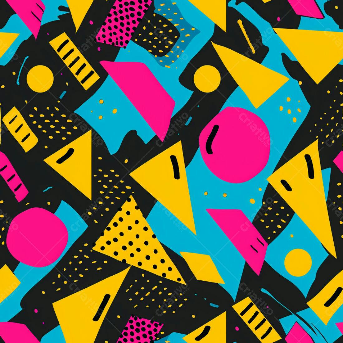 Textura Geométrica 80s para Fundo
