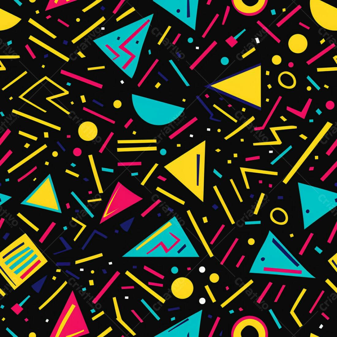 Textura Geométrica 80s para Fundo
