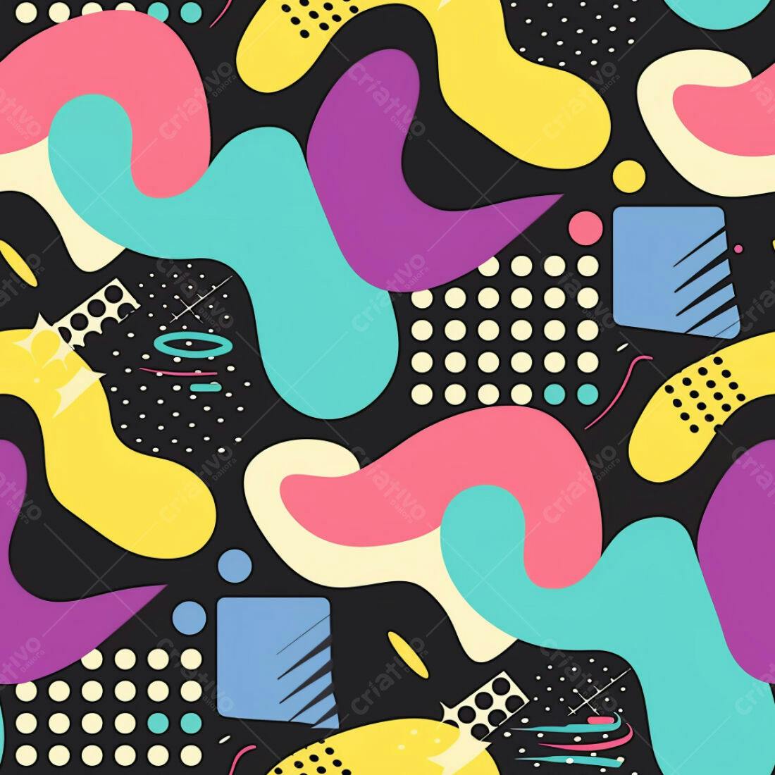 Textura Abstrata Memphis para Fundo