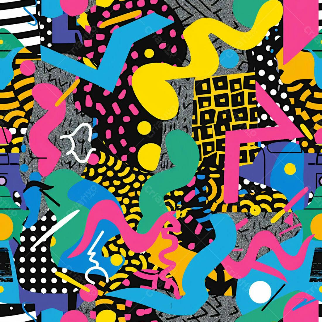 Textura Abstrata Memphis para Fundo