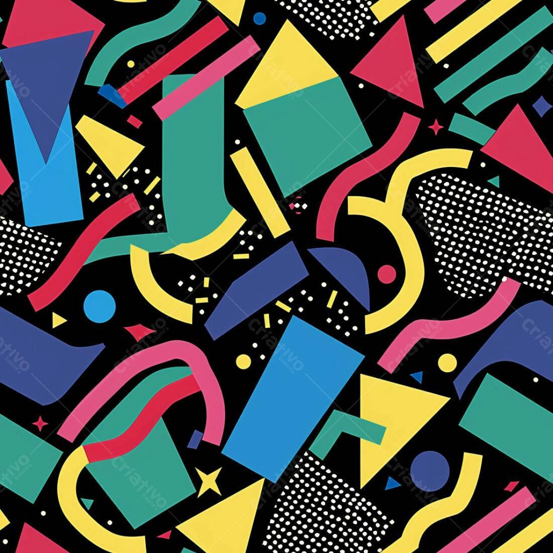 Textura Geométrica Memphis para Fundo