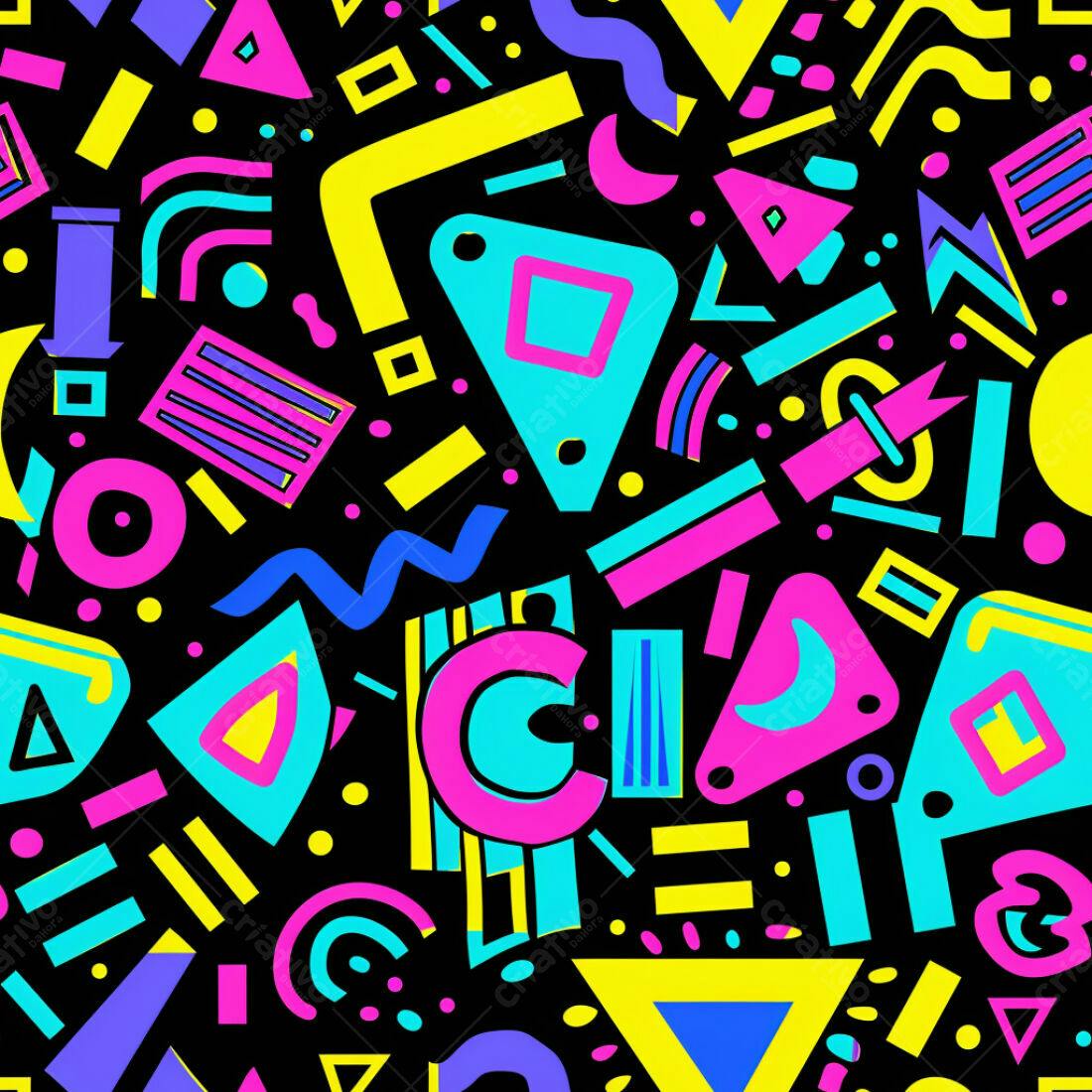 Textura Geométrica 80s para Fundo