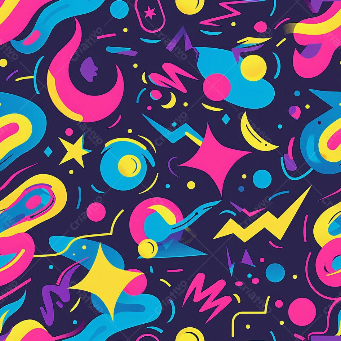 Textura Abstrata 80s para Fundo