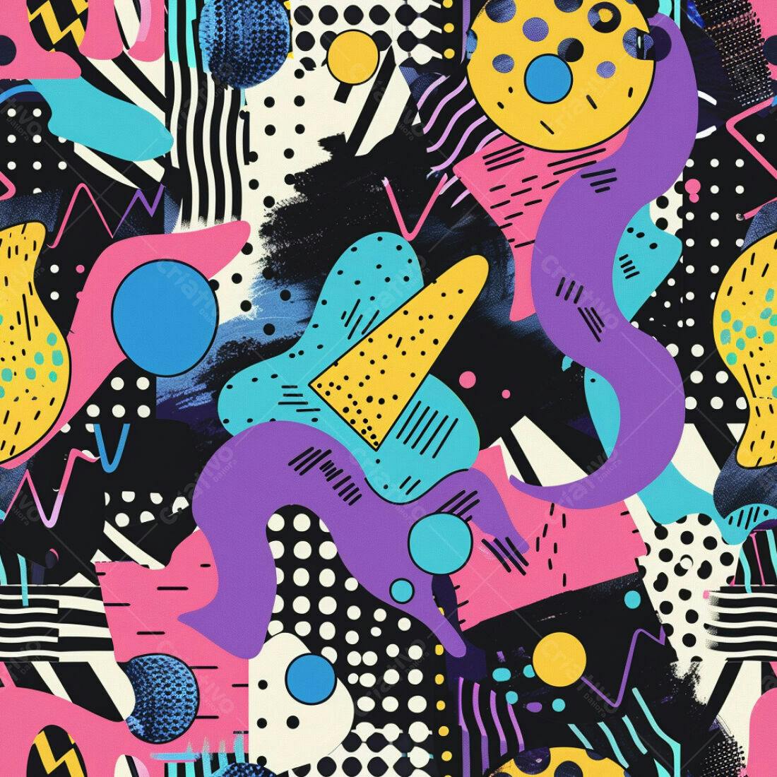 Textura Abstrata Memphis para Fundo Moderno