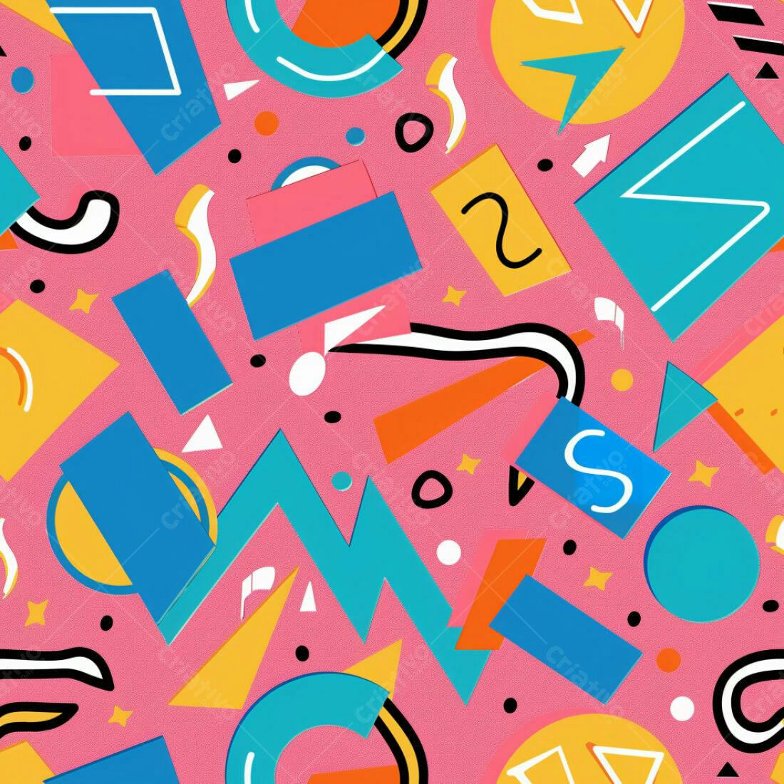 Textura Geométrica 80s para Fundo