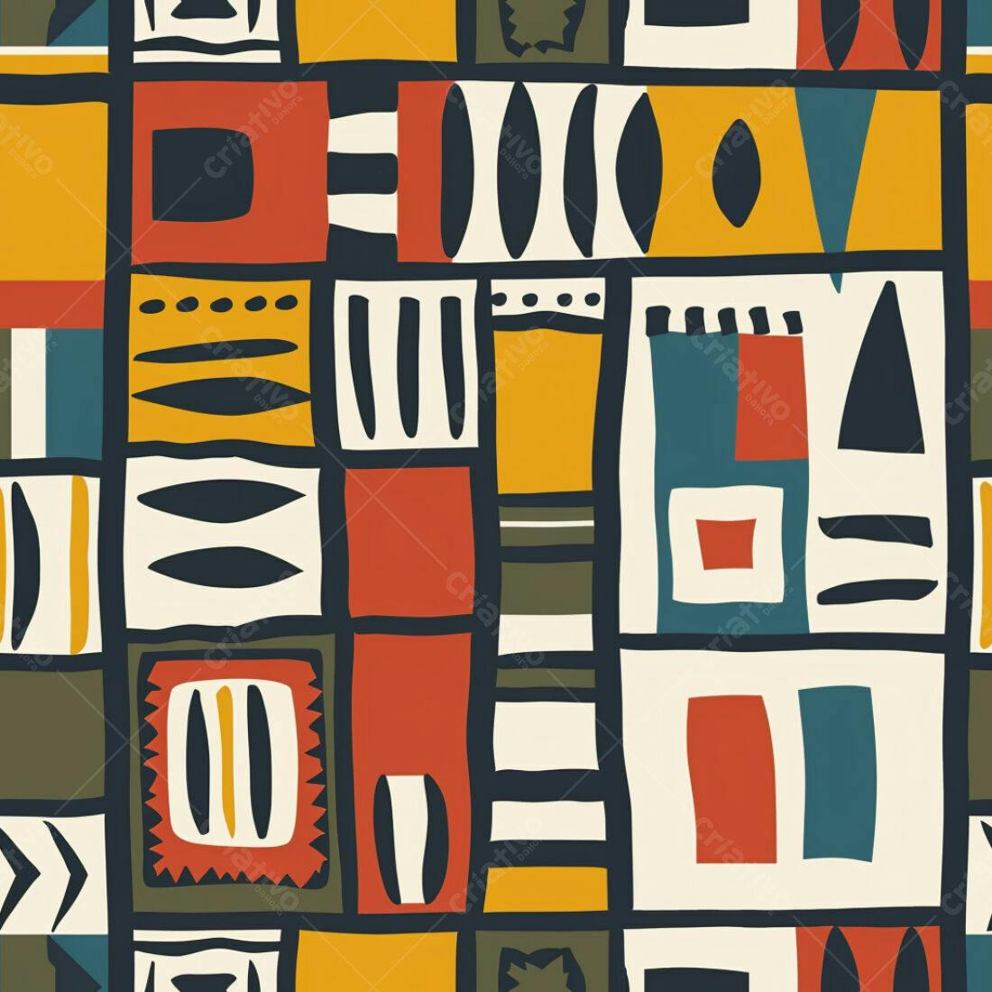 Textura Geométrica Africana para Fundo