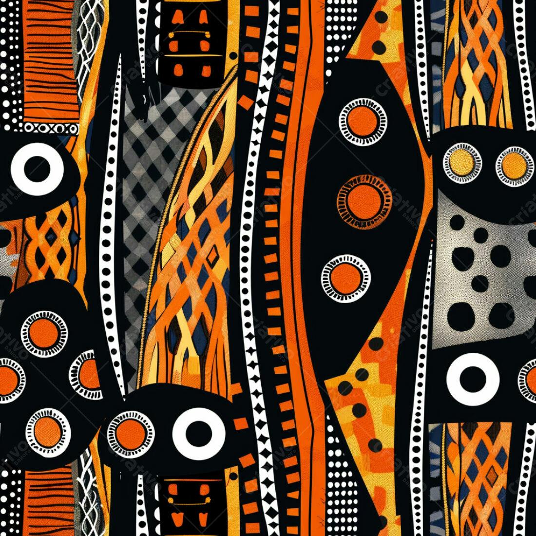 Textura Abstrata Geométrica Laranja e Preto para Fundo