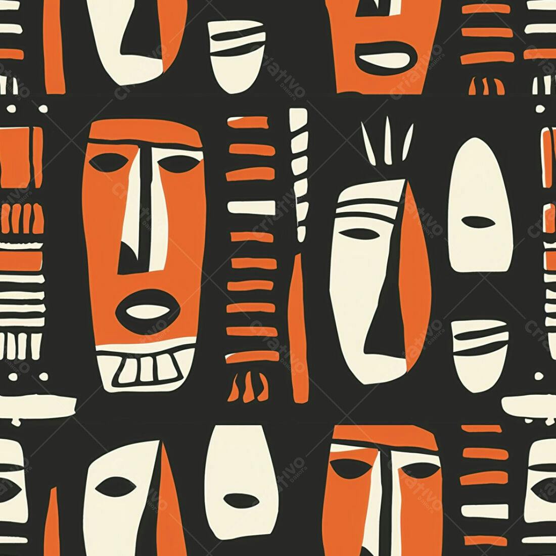 Textura máscaras africanas abstratas para fundo