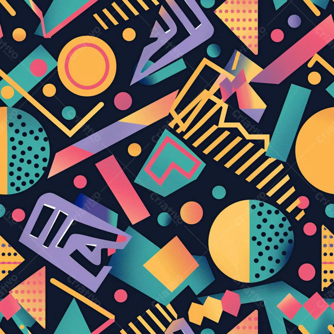 Textura Geométrica 80s para Fundo