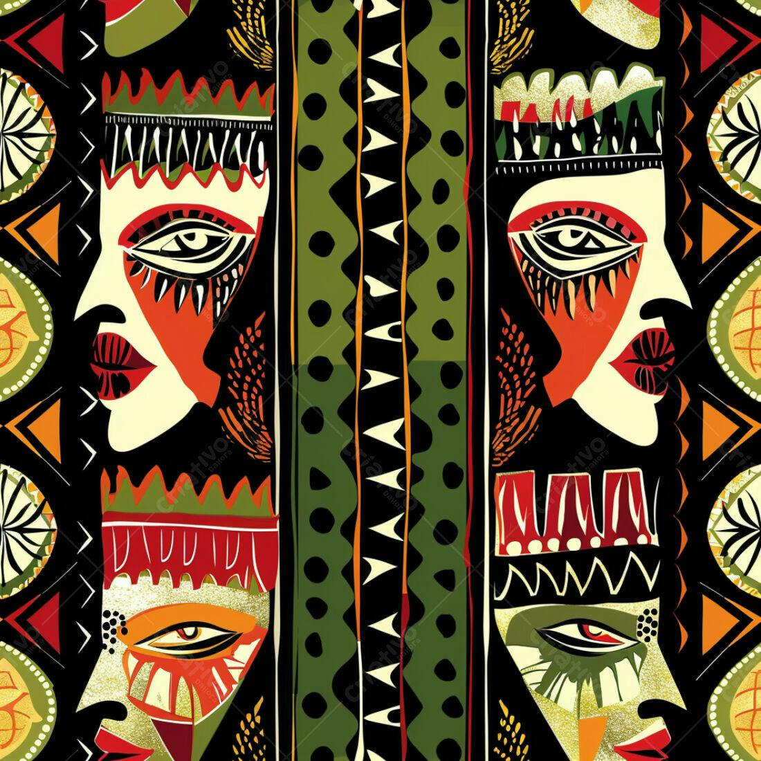 Textura Tribal Africana para Papel de Parede