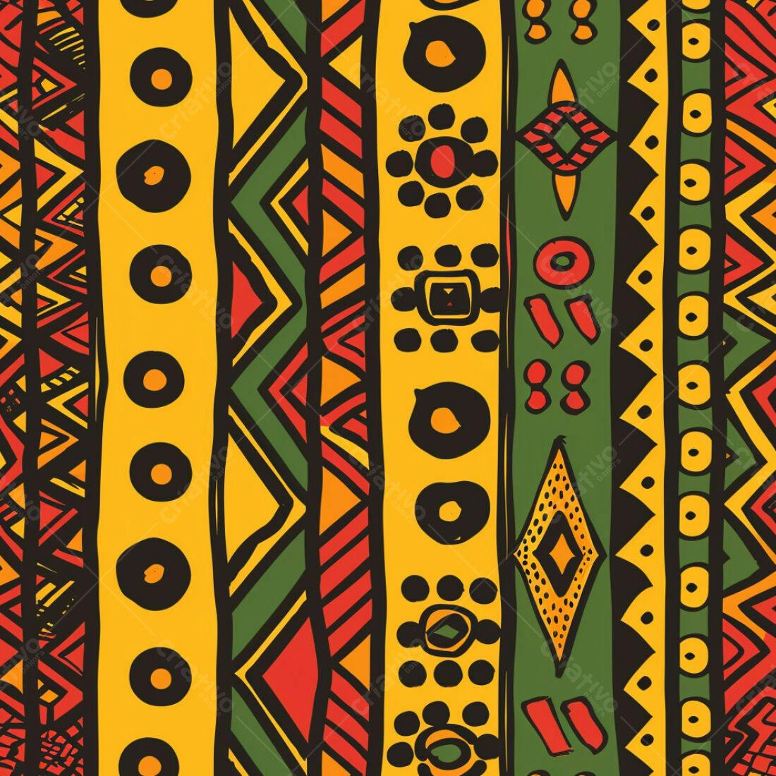 Textura tribal africana colorida para fundo