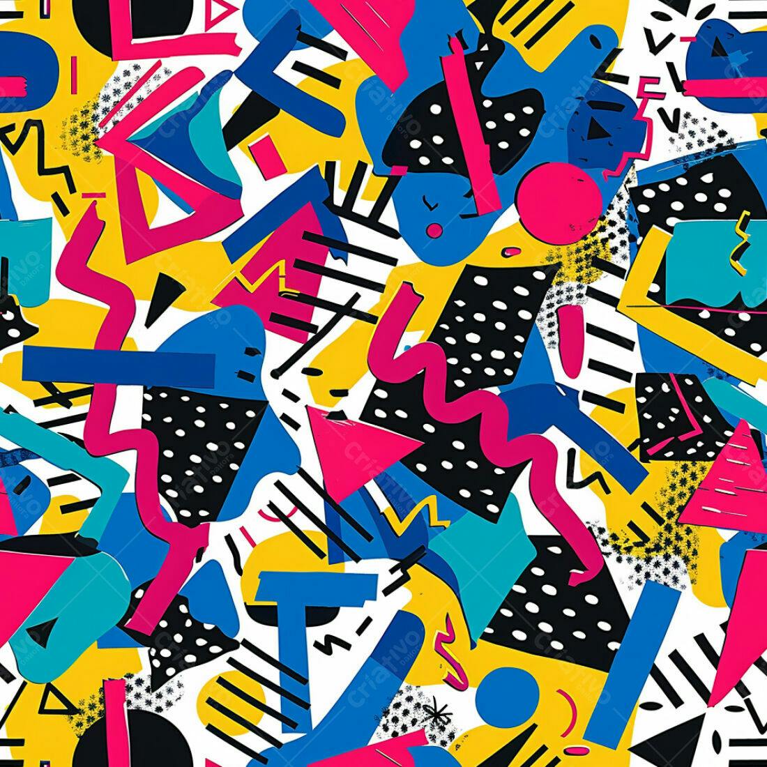 Textura Abstrata Memphis para Fundo