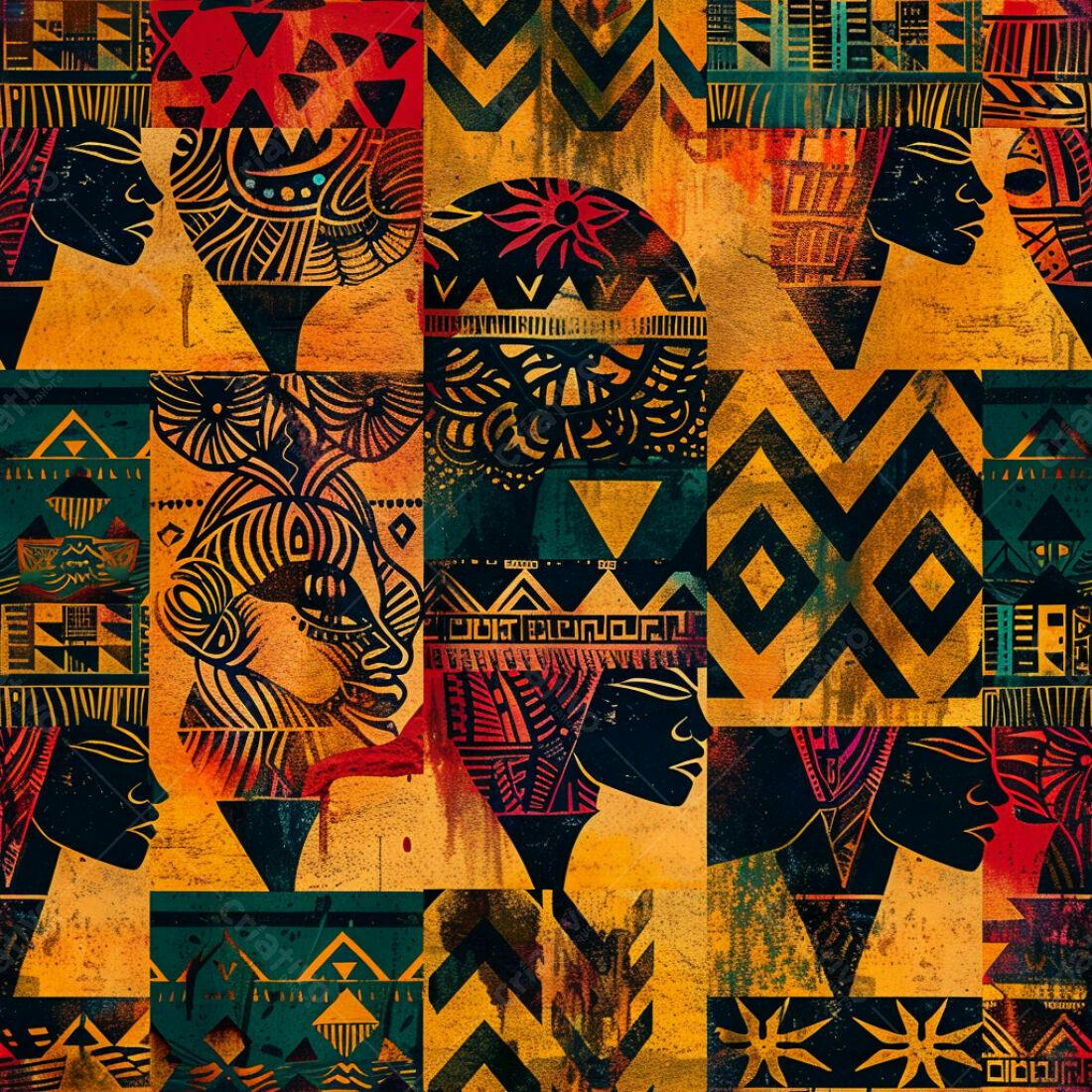 Textura Africana Abstrata para Fundo