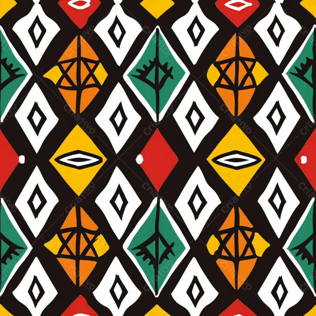 Textura Geométrica Africana para Fundo