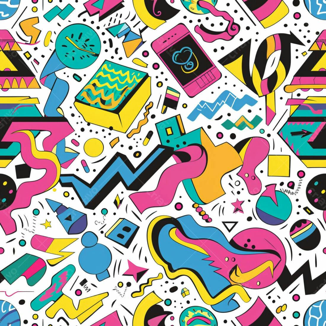 Textura Abstrata 80s para Fundo Retro