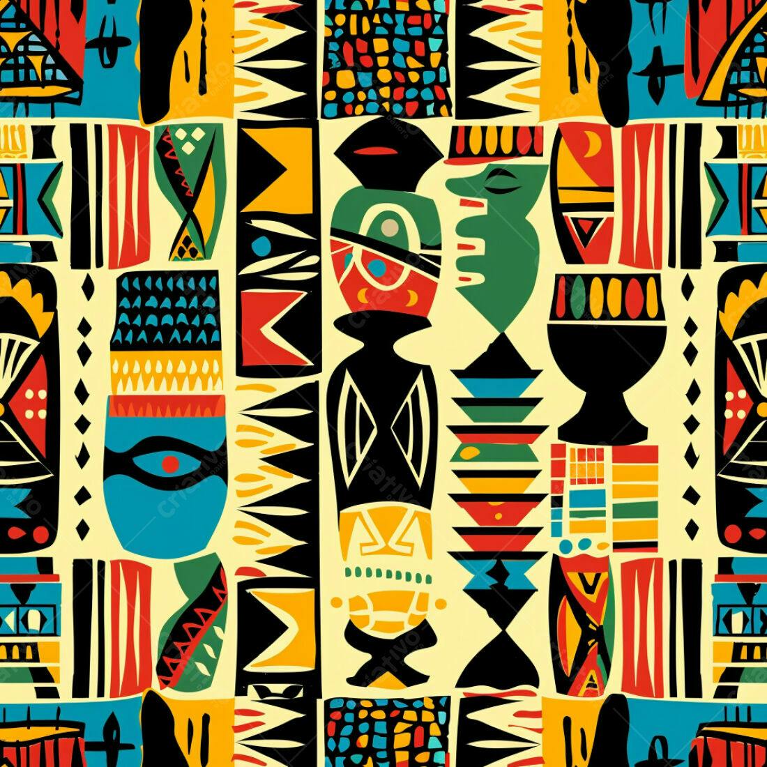 Textura Africana colorida para fundo