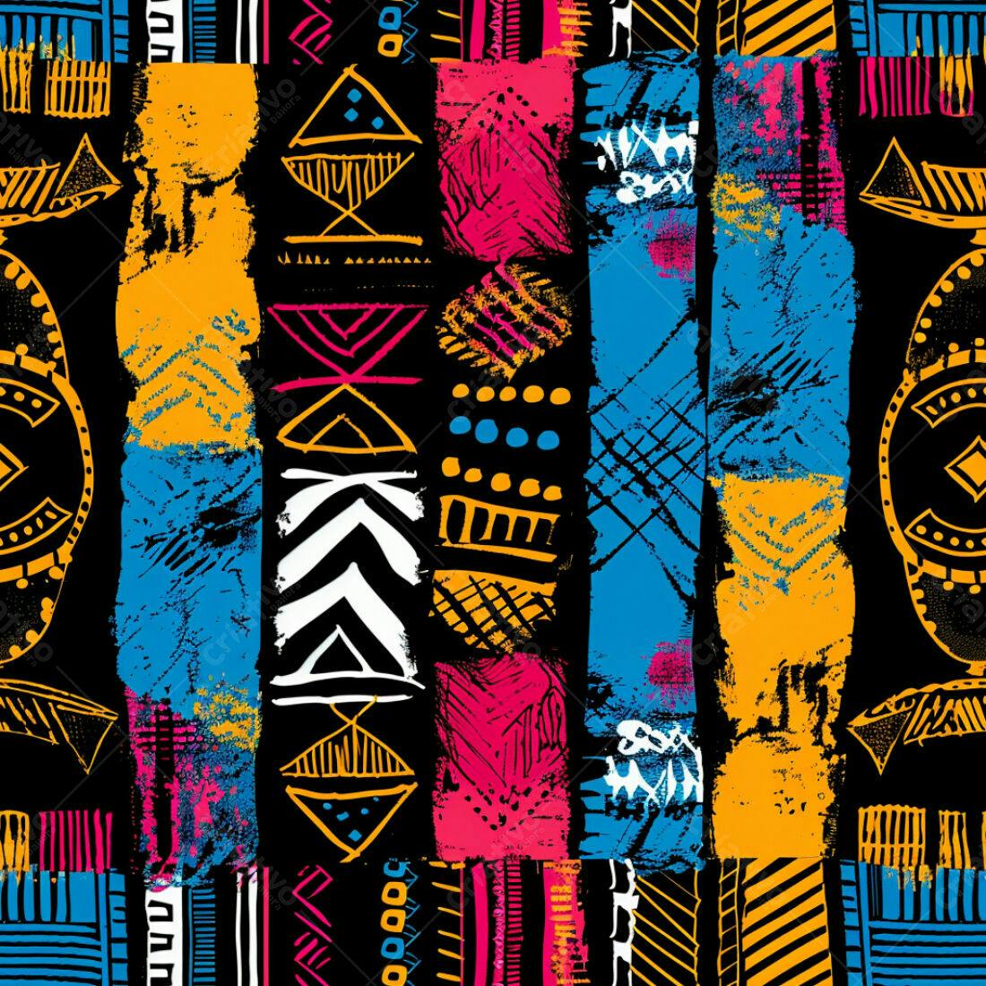 Textura Abstrata Tribal para Fundo