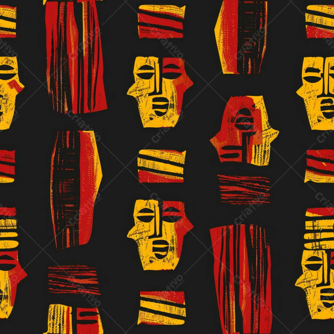 Textura abstrata máscaras africanas para fundo