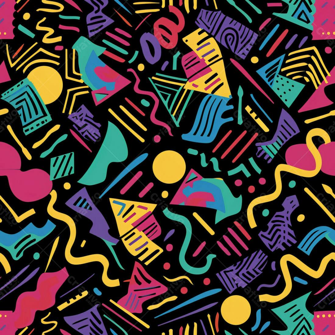 Textura Abstrata Memphis para Fundo