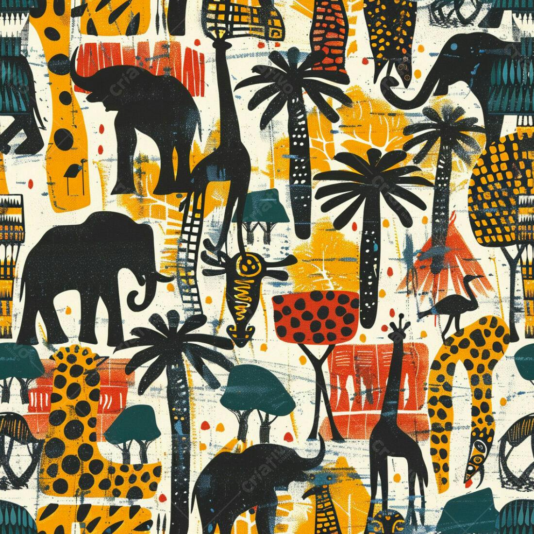 Textura Safari Africano para Fundo