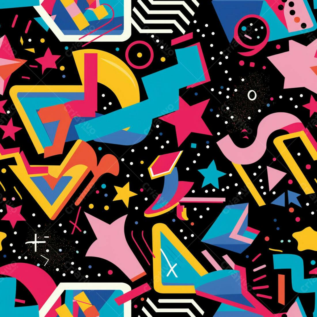 Textura Geométrica 80s para Fundo