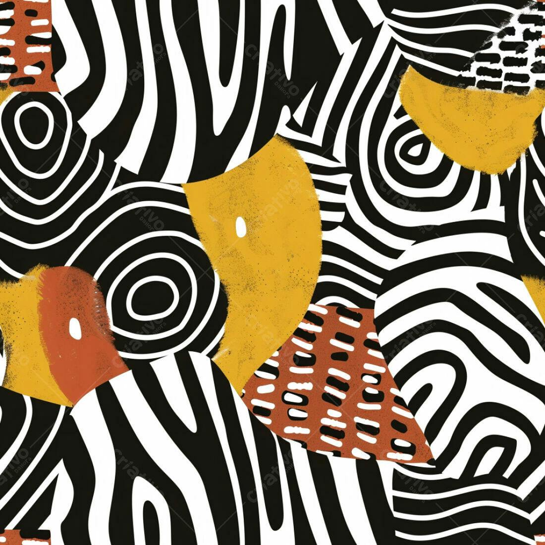 Textura Abstrata Preto e Amarelo para Fundo