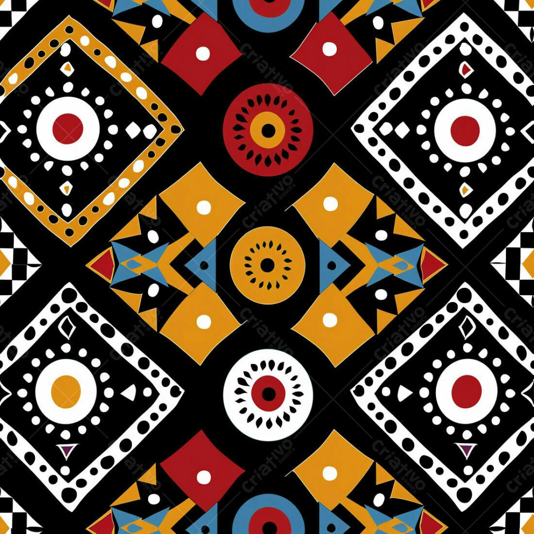 Textura Geométrica Africana para Fundo