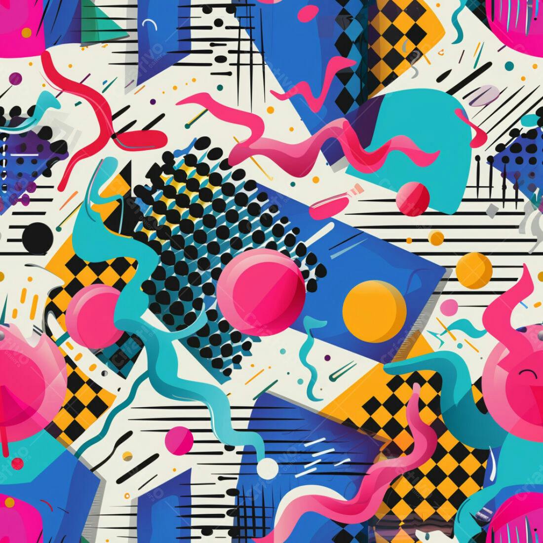 Textura Abstrata Memphis para Fundo