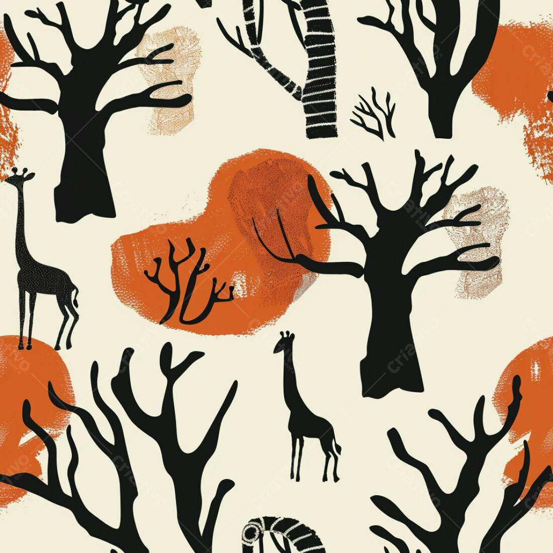Textura Safari Africano para Papel de Parede