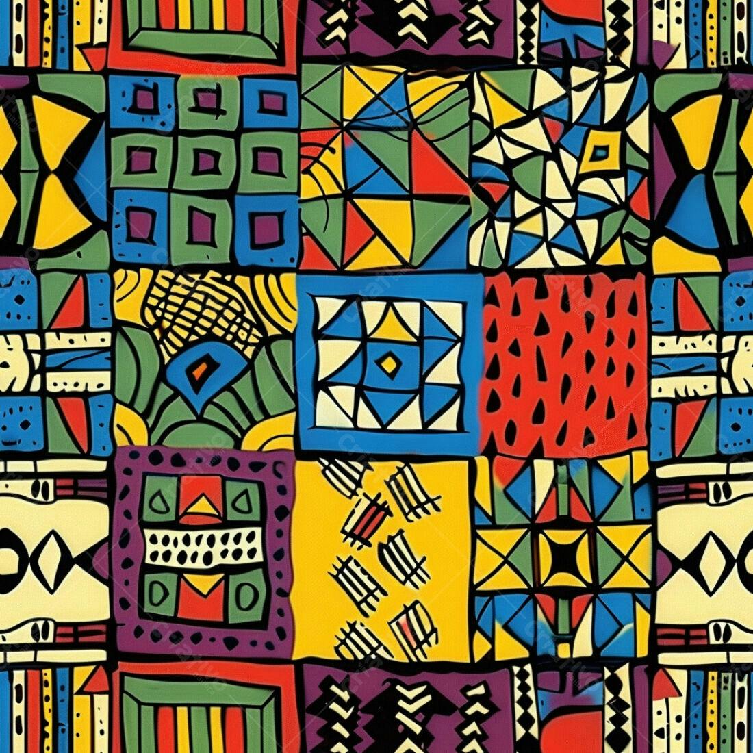 Textura tecido africano colorido para papel de parede