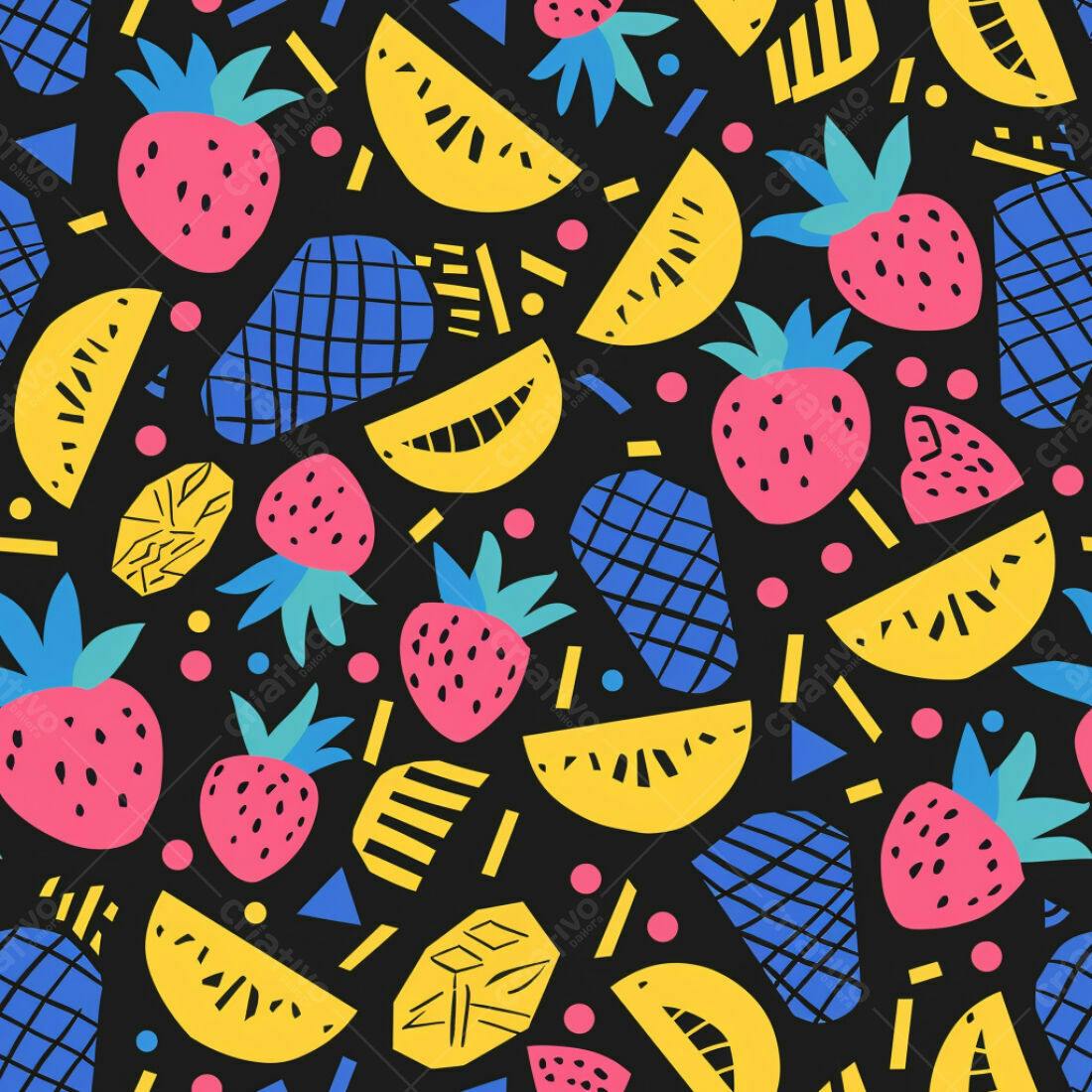 Textura Frutas Tropicais para Fundo Moderno
