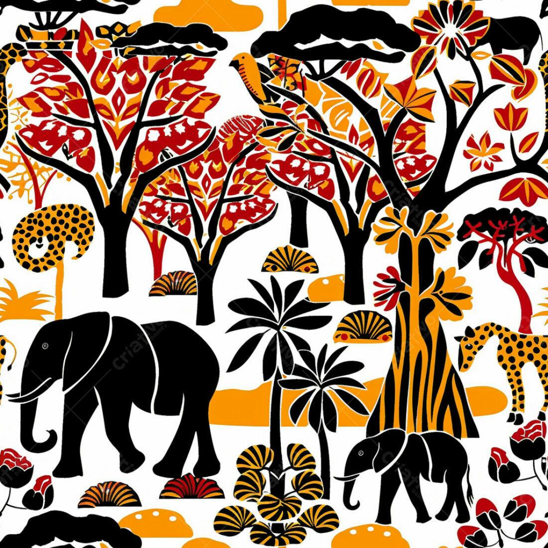 Textura Safari Africano para Papel de Parede