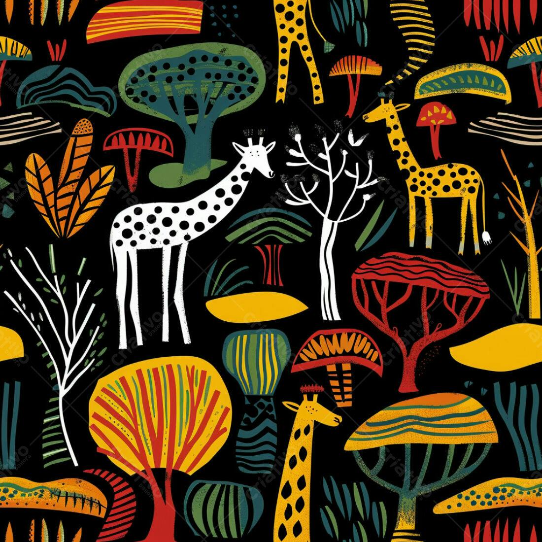 Textura Safari Colorida para Fundo