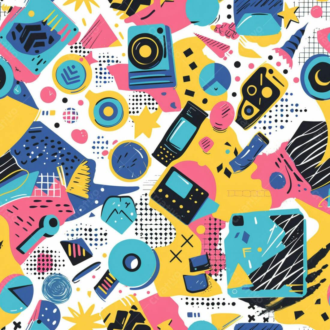 Textura Abstrata Memphis para Fundo
