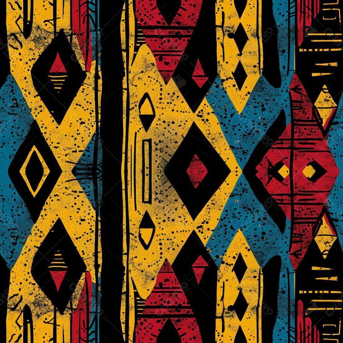 Textura Tribal Abstrata para Fundo