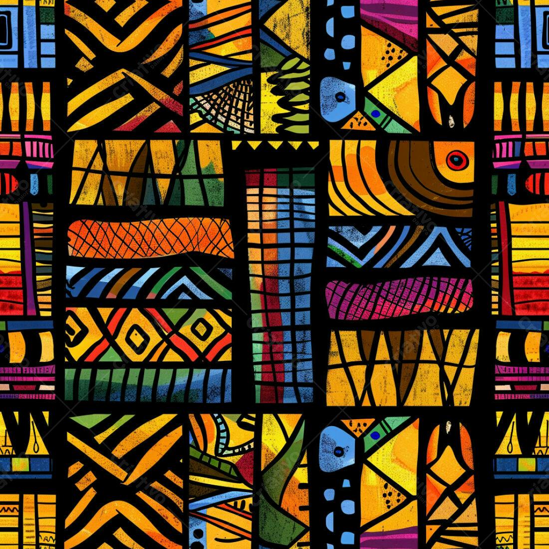 Textura Abstrata Africana para Fundo