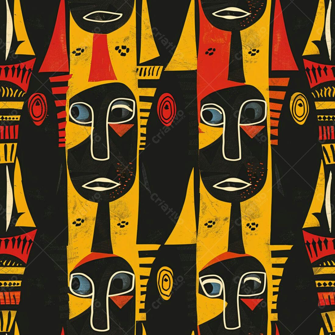 Textura Africana Abstrata para Fundo